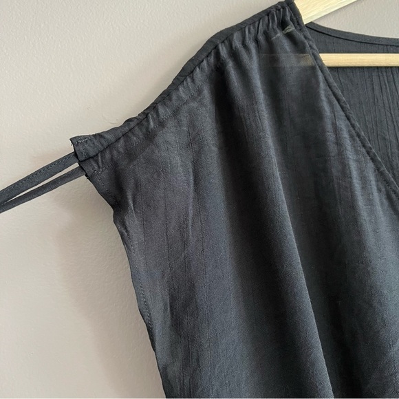 CUPSHE Women's V Neck Cover Up Swimwear Sleeveless Drawstring Black Medium - Picture 6 of 12